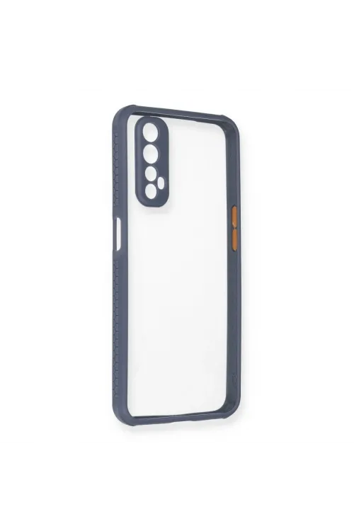 Realme 7 Kılıf Miami Şeffaf Silikon - Gri
