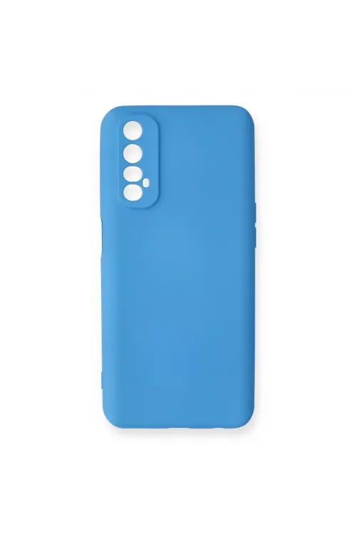 Realme 7 Kılıf Nano İçi Kadife Silikon - Mavi