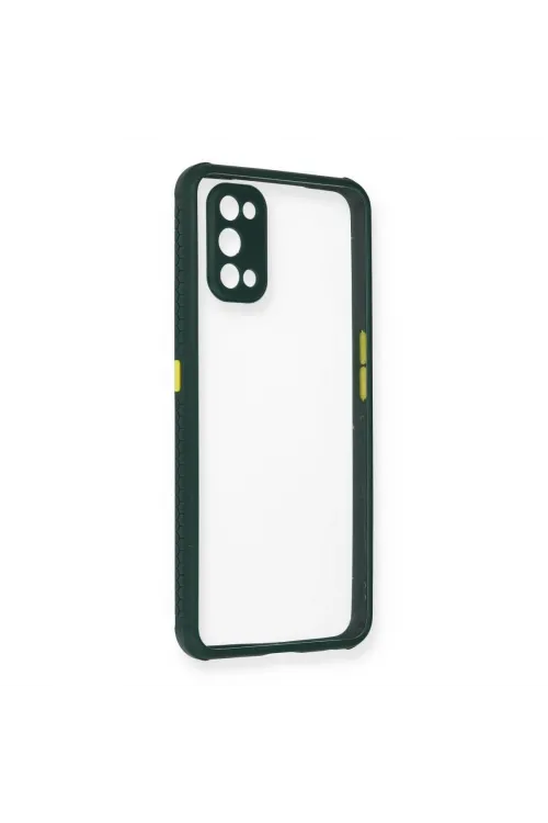 Realme 7 Pro Kılıf Miami Şeffaf Silikon - Koyu Yeşil