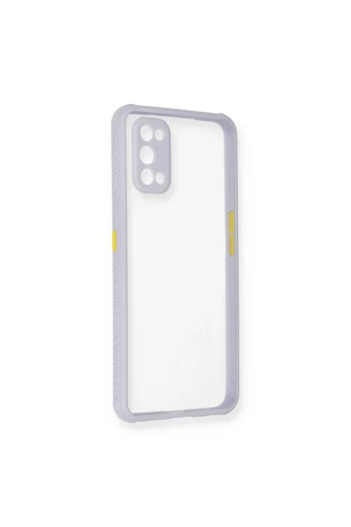 Realme 7 Pro Kılıf Miami Şeffaf Silikon - Lila
