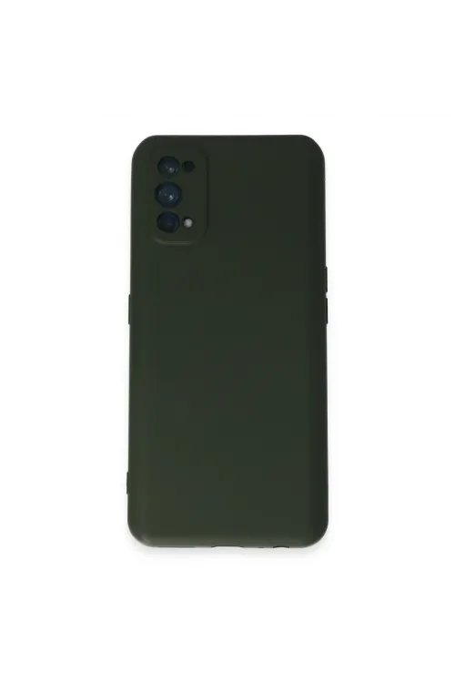 Realme 7 Pro Kılıf Nano İçi Kadife Silikon - Koyu Yeşil