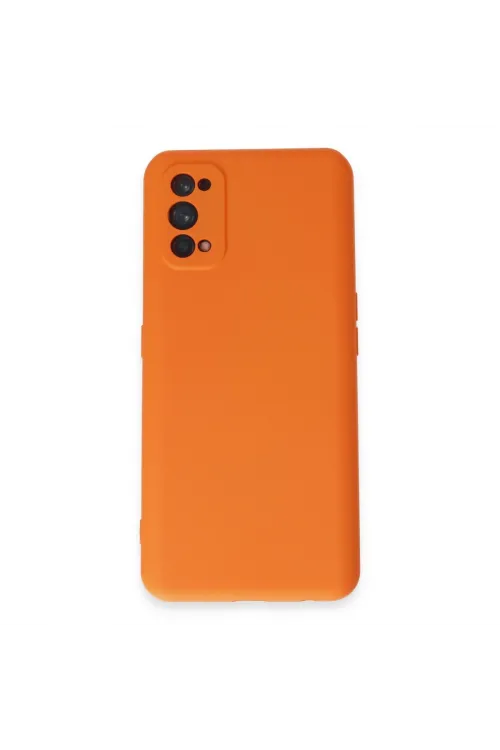 Realme 7 Pro Kılıf Nano İçi Kadife Silikon - Turuncu