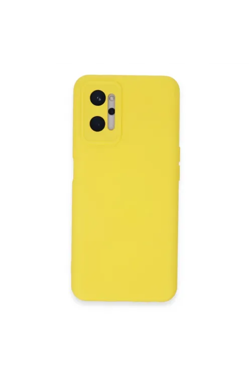 Realme 9i 4g Kılıf Nano İçi Kadife Silikon - Sarı