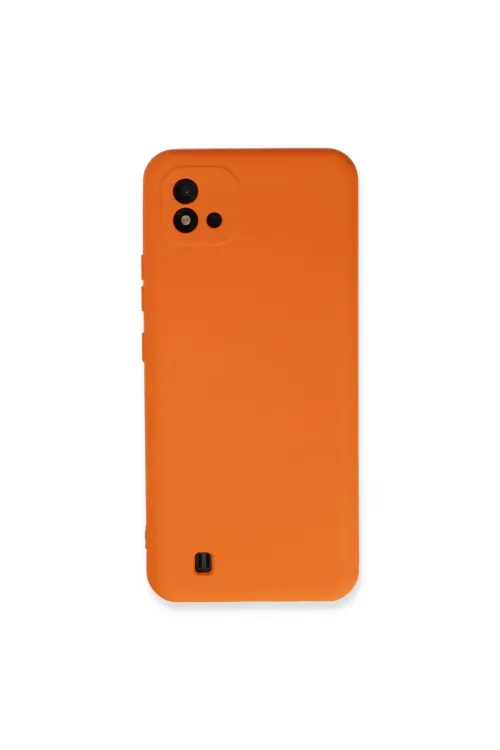 Realme C11 2021 Kılıf Nano İçi Kadife Silikon - Turuncu