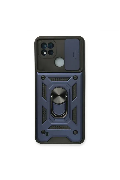 Realme C11 2021 Kılıf Pars Lens Yüzüklü Silikon - Lacivert
