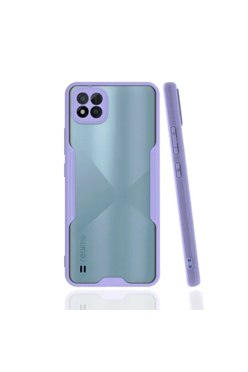 Realme C11 2021 Kılıf Platin Silikon - Lila