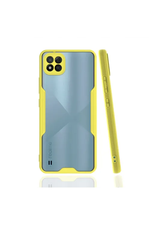 Realme C11 2021 Kılıf Platin Silikon - Sarı