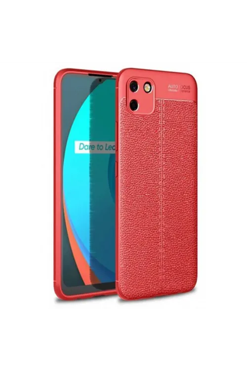 Realme C11 Kılıf Auto Focus Kapak - Kırmızı