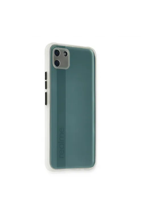Realme C11 Kılıf Miami Şeffaf Silikon - Şeffaf