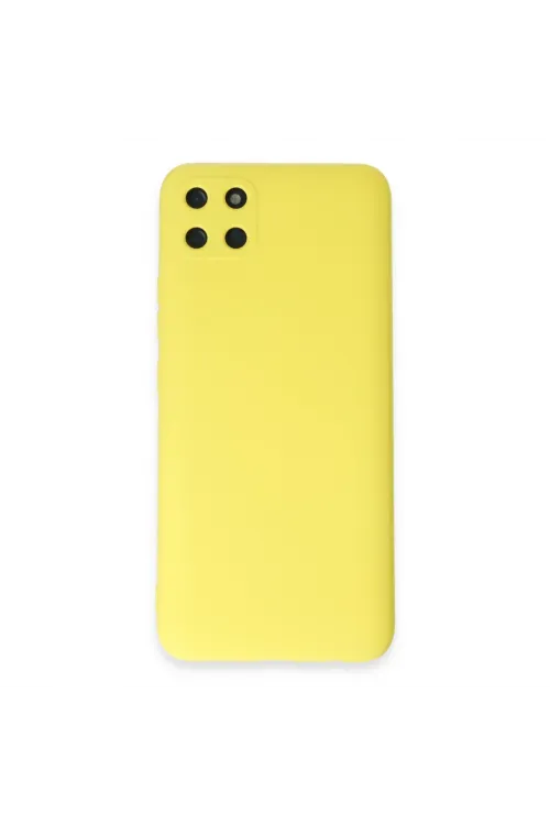 Realme C11 Kılıf Nano İçi Kadife Silikon - Sarı