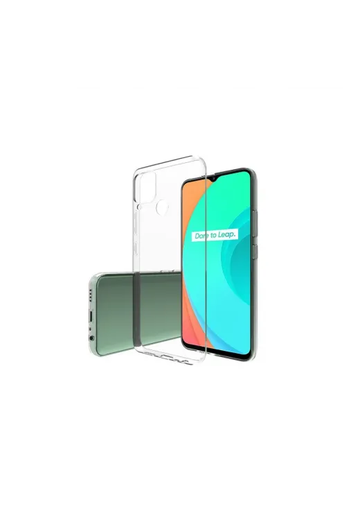 Realme C15 Kılıf Lüx Şeffaf Silikon