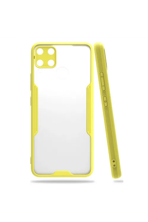Realme C15 Kılıf Platin Silikon - Sarı
