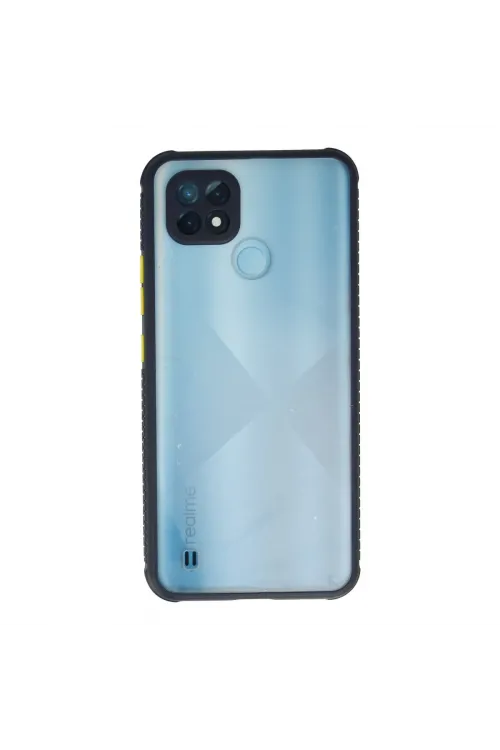 Realme C21 Kılıf Miami Şeffaf Silikon - Lacivert