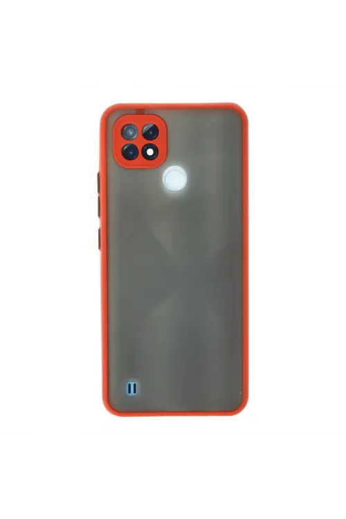 Realme C21 Kılıf Montreal Silikon Kapak - Kırmızı