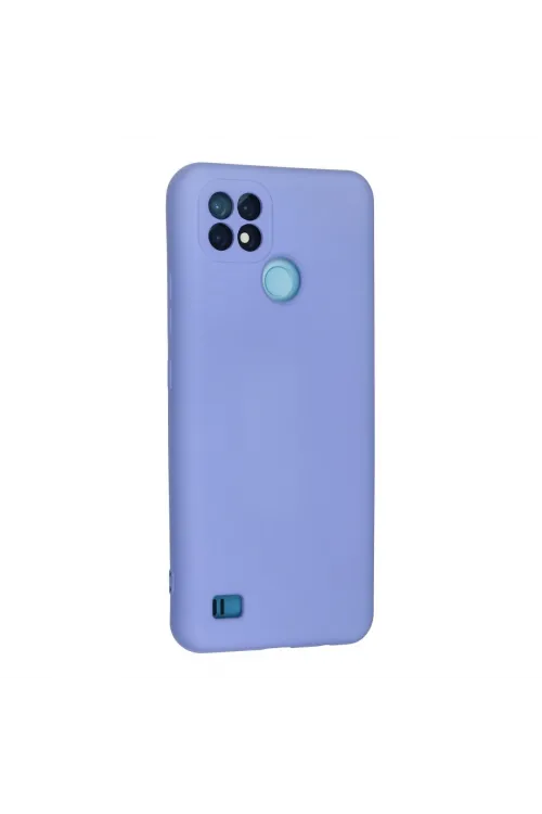 Realme C21 Kılıf Nano İçi Kadife Silikon - Lila
