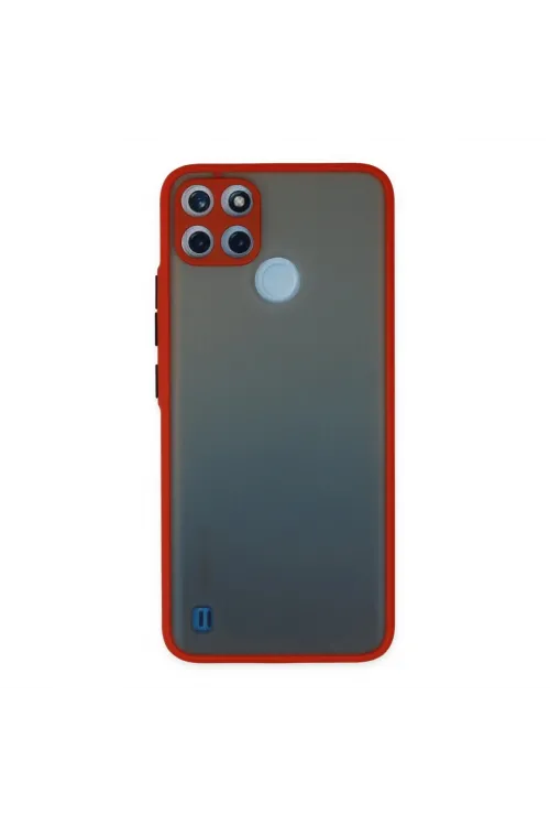 Realme C21y Kılıf Montreal Silikon Kapak - Kırmızı