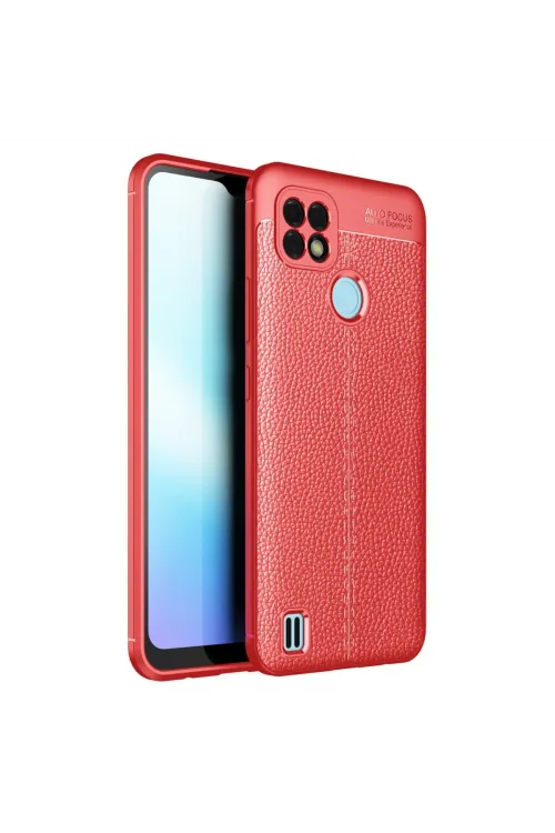 Realme C25 Kılıf Auto Focus Kapak - Kırmızı