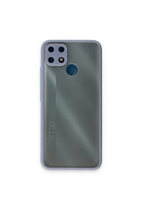 Realme C25 Kılıf Montreal Silikon Kapak - Gri