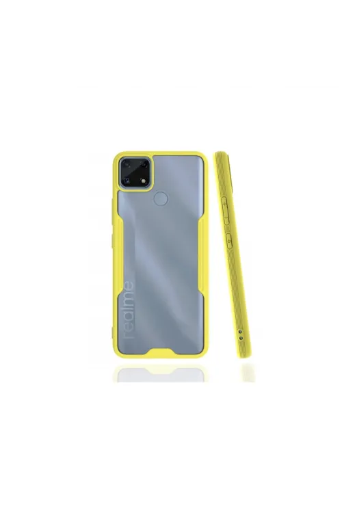 Realme C25 Kılıf Platin Silikon - Sarı