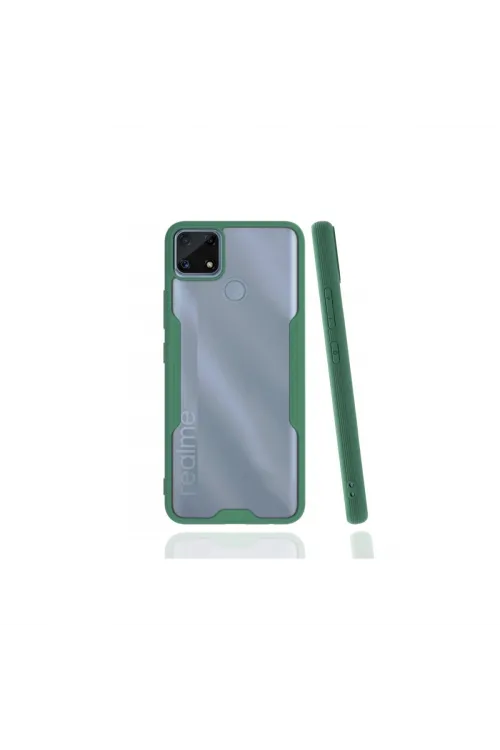 Realme C25 Kılıf Platin Silikon - Yeşil