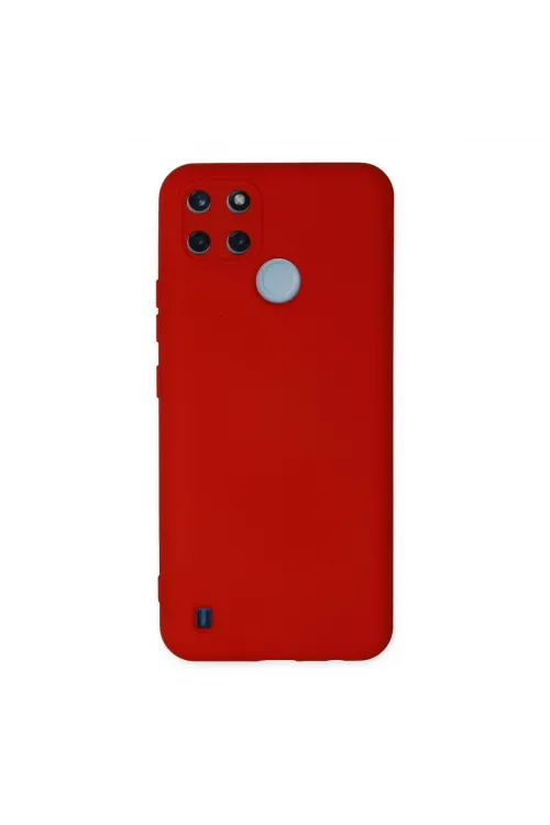 Realme C25y Kılıf Nano İçi Kadife Silikon - Kırmızı