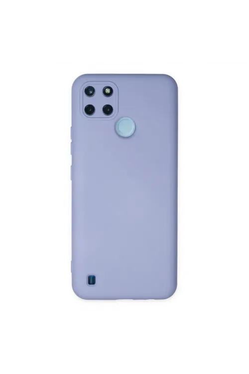 Realme C25y Kılıf Nano İçi Kadife Silikon - Lila