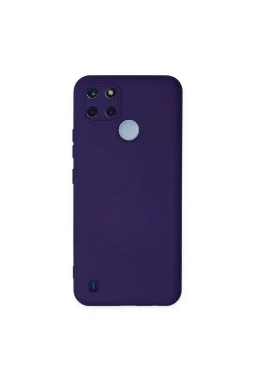 Realme C25y Kılıf Nano İçi Kadife Silikon - Mor