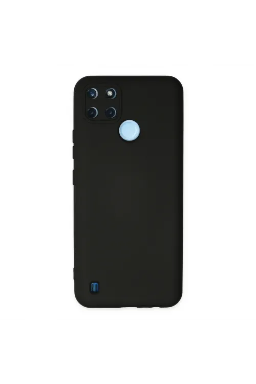 Realme C25y Kılıf Nano İçi Kadife Silikon - Siyah