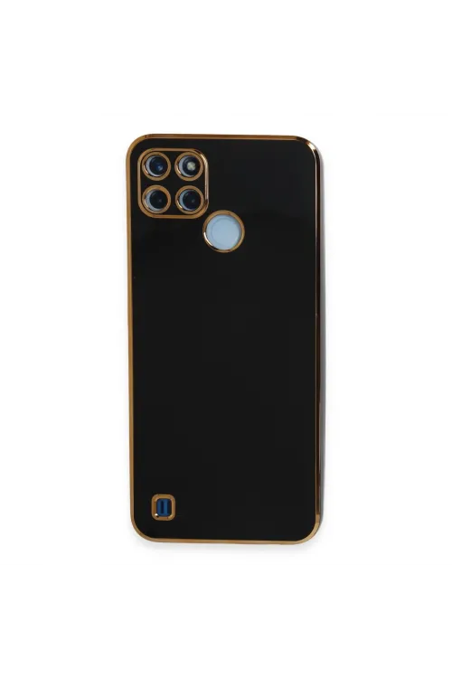 Realme C25y Kılıf Volet Silikon - Siyah