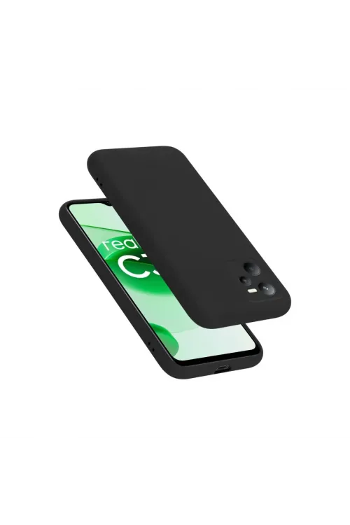 Realme C35 Kılıf First Silikon - Siyah