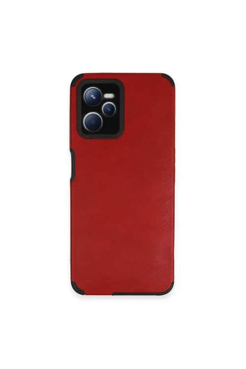 Realme C35 Kılıf Loop Deri Silikon - Kırmızı