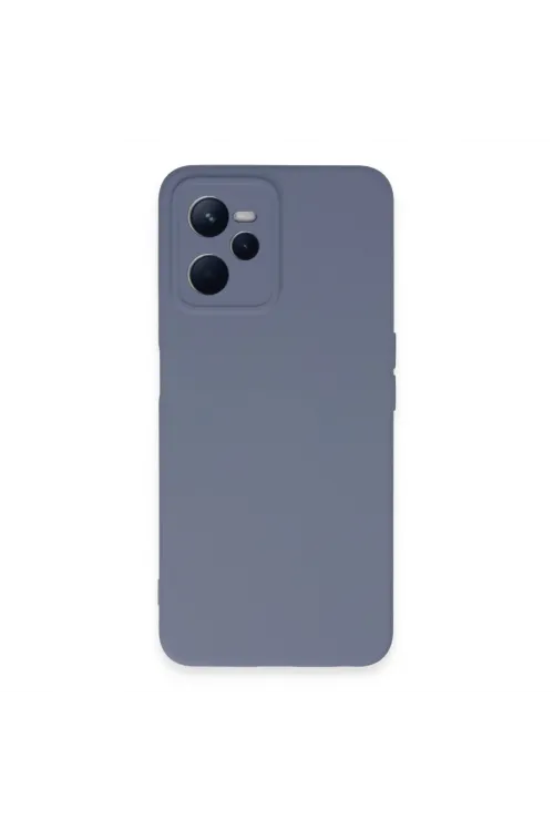 Realme C35 Kılıf Nano İçi Kadife Silikon - Gri