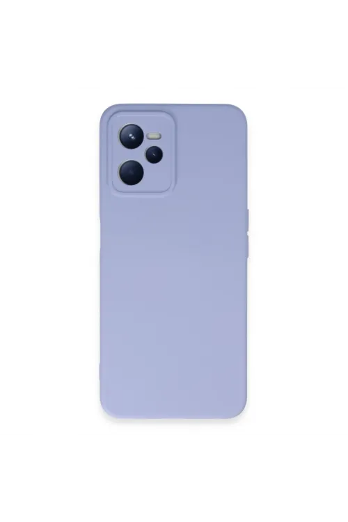 Realme C35 Kılıf Nano İçi Kadife Silikon - Lila
