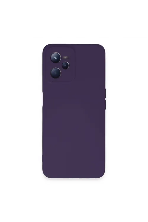 Realme C35 Kılıf Nano İçi Kadife Silikon - Mor