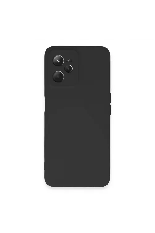 Realme C35 Kılıf Nano İçi Kadife Silikon - Siyah