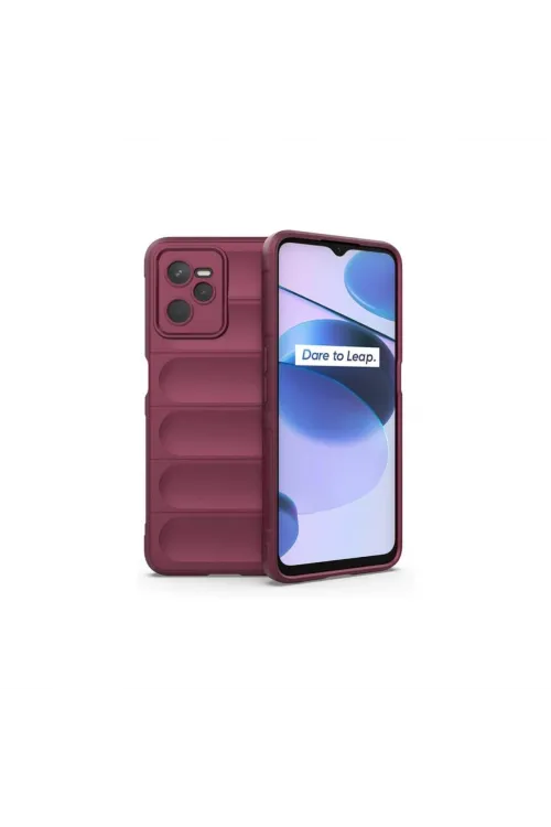 Realme C35 Kılıf Optimum Silikon - Bordo