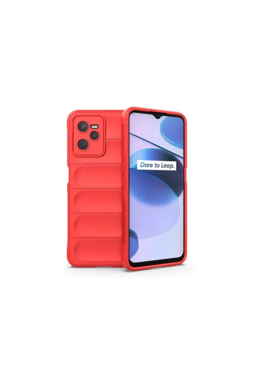 Realme C35 Kılıf Optimum Silikon - Kırmızı