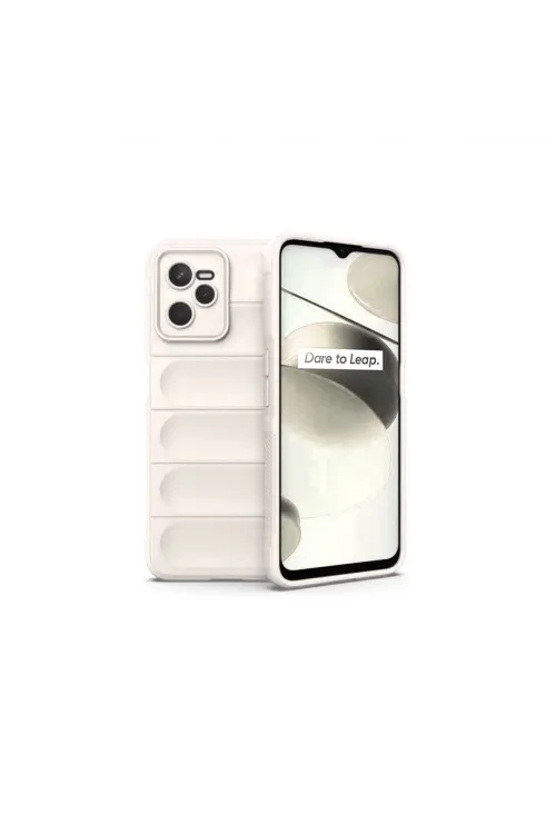 Realme C35 Kılıf Optimum Silikon - Krem