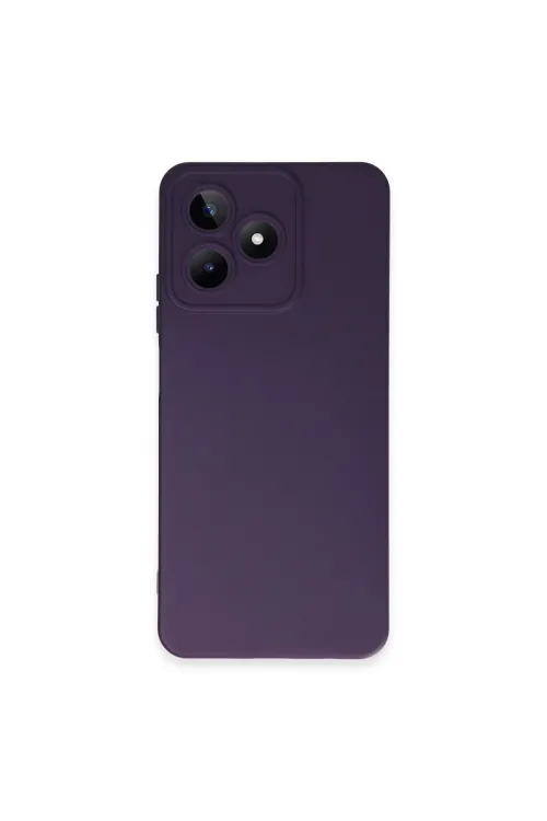 Realme C53 Kılıf Nano İçi Kadife Silikon - Mor