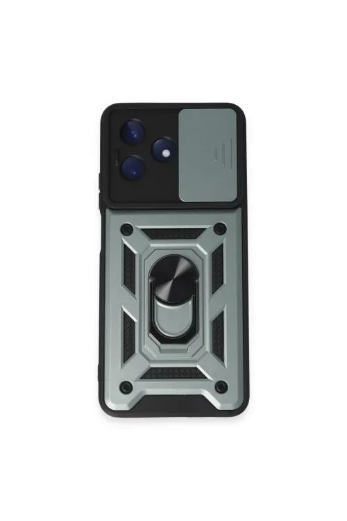Realme C53 Kılıf Pars Lens Yüzüklü Silikon - Yeşil