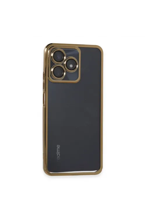 Realme C53 Kılıf Razer Lensli Silikon - Gold