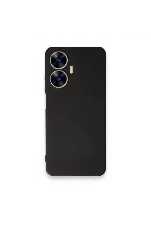Realme C55 Kılıf First Silikon - Siyah