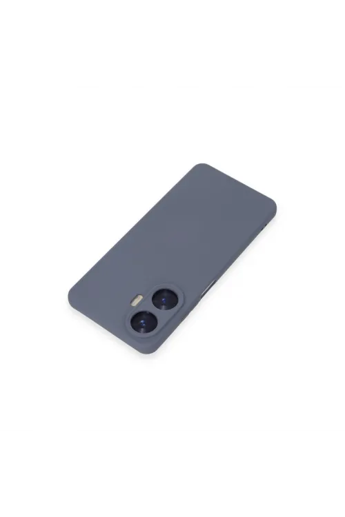 Realme C55 Kılıf Nano İçi Kadife Silikon - Gri