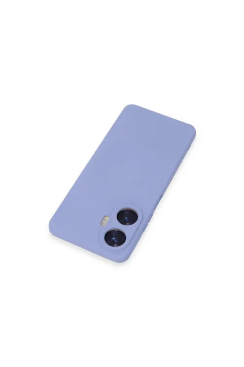 Realme C55 Kılıf Nano İçi Kadife Silikon - Lila