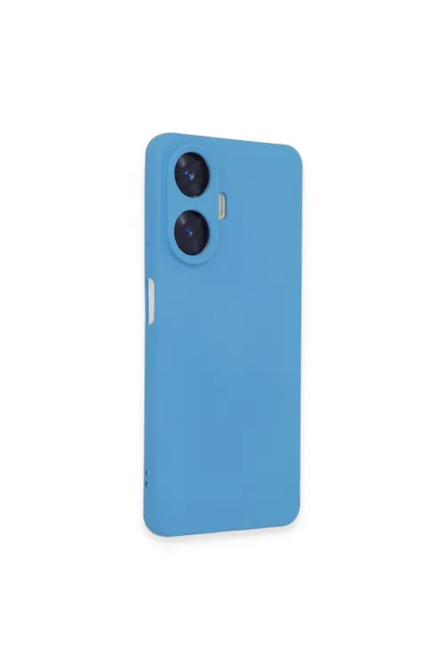 Realme C55 Kılıf Nano İçi Kadife Silikon - Mavi