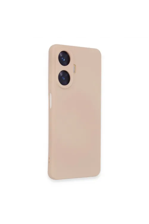 Realme C55 Kılıf Nano İçi Kadife Silikon - Pudra