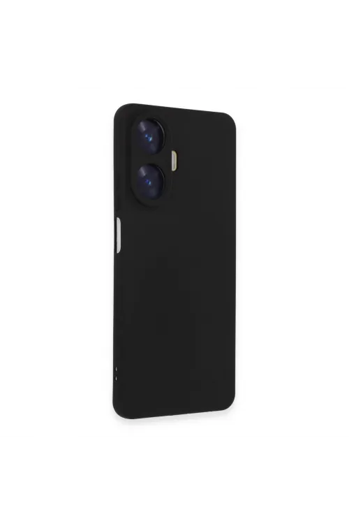 Realme C55 Kılıf Nano İçi Kadife Silikon - Siyah