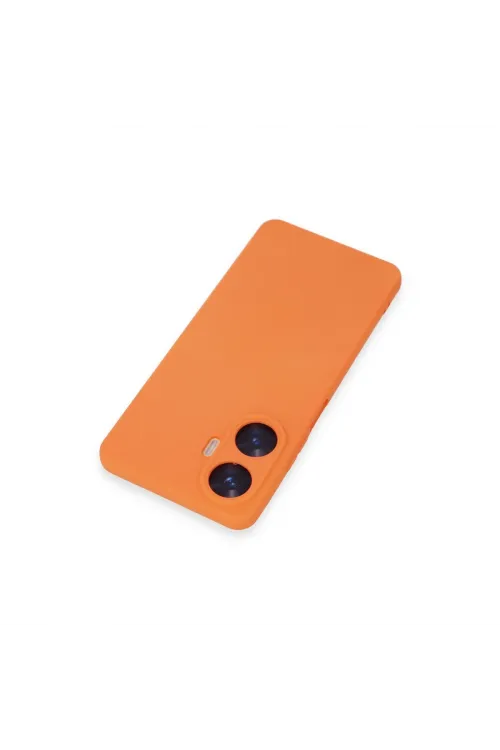 Realme C55 Kılıf Nano İçi Kadife Silikon - Turuncu