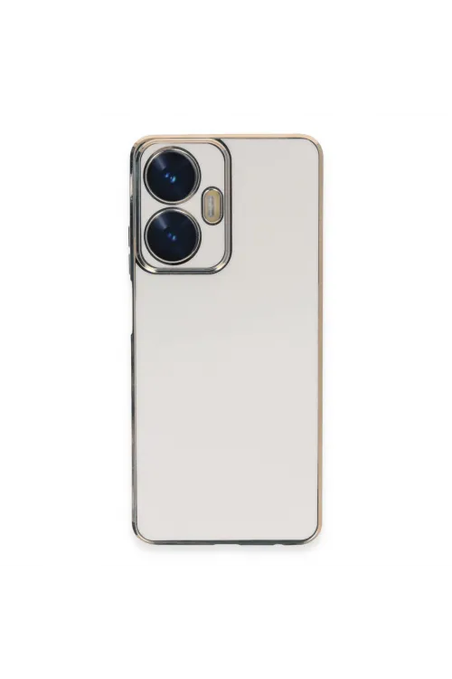 Realme C55 Kılıf Volet Silikon - Beyaz