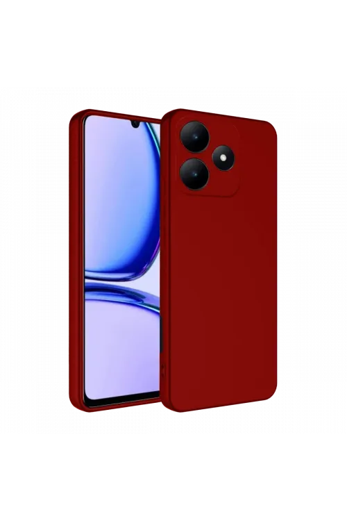 Realme C61 Kılıf First Silikon - Kırmızı